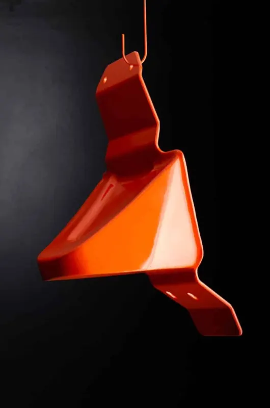 KTM Super Duke chin spoiler coated in Hunter Orange