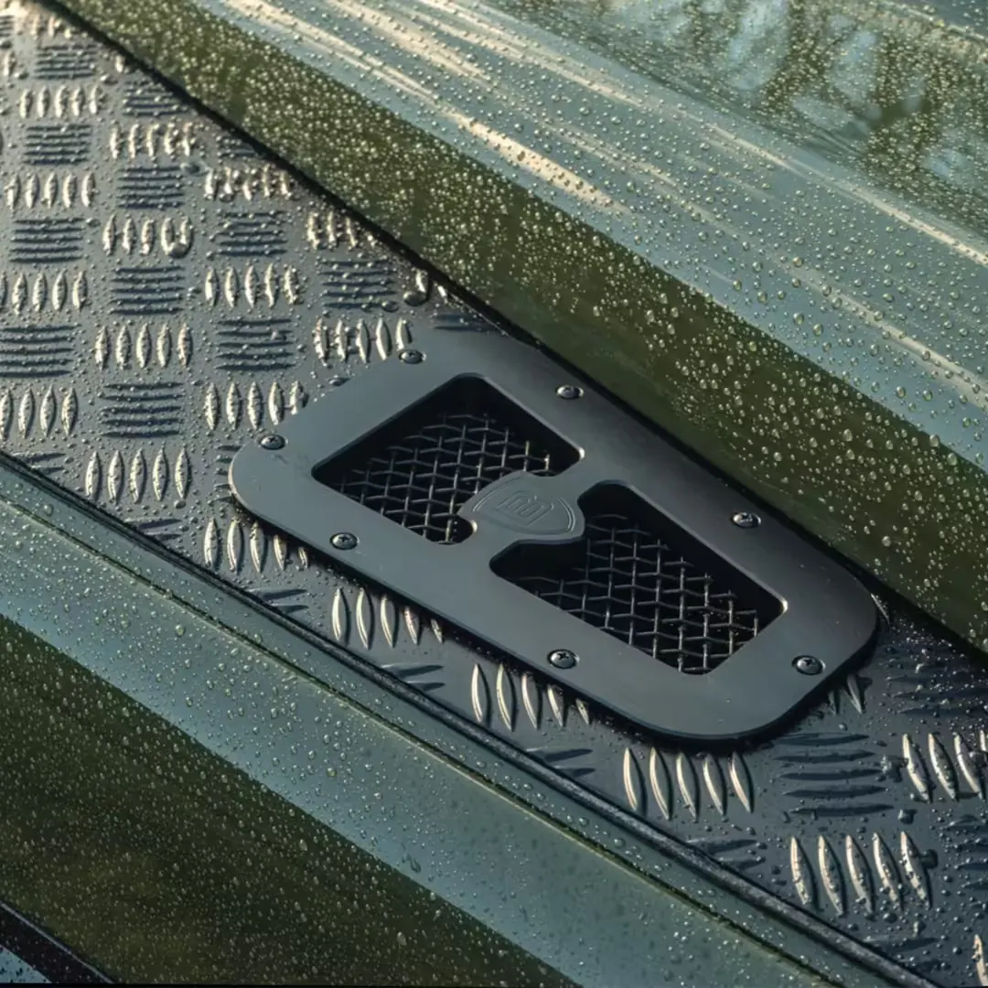 Bespoke CNC parts on a Land Rover Defender coated in Blackout